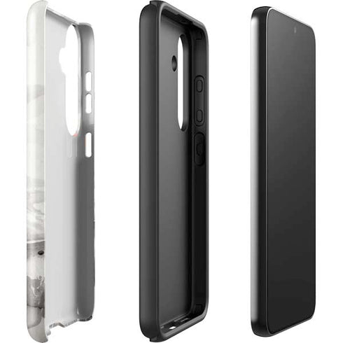 Marbleized Grey Galaxy S25 Impact Case